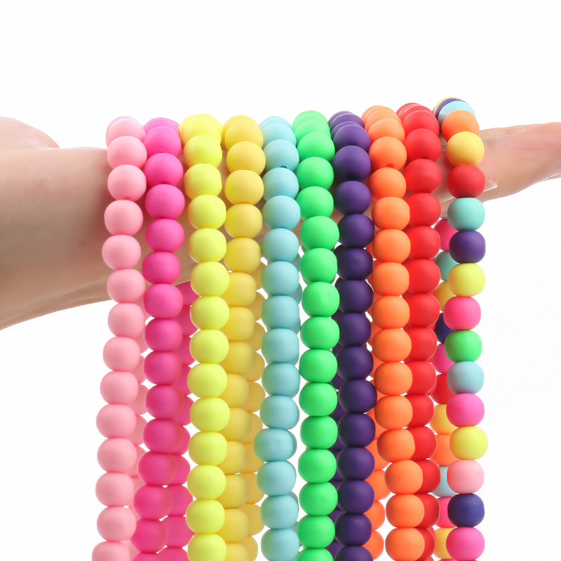 Rainbow clay bracelet semi-finished beads earrings accessories diy children's handmade educational material package wholesale