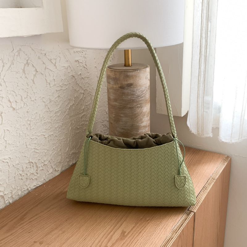 2025 New Cross-Border Niche Underarm Bag, Retro Woven Handbag, Casual Versatile Shoulder Bag With Matching Small Pouch For Women - Thumbnail 6