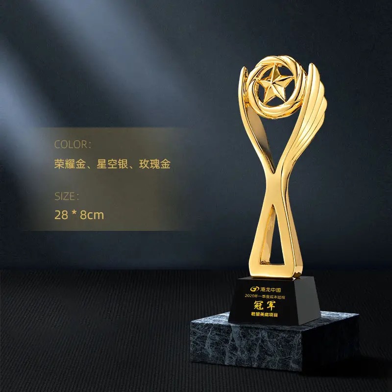 Trofeos de resina personalizables, premios para reuniones anuales, premios de honor para equipos de empleados destacados, medallas personalizadas al por mayor