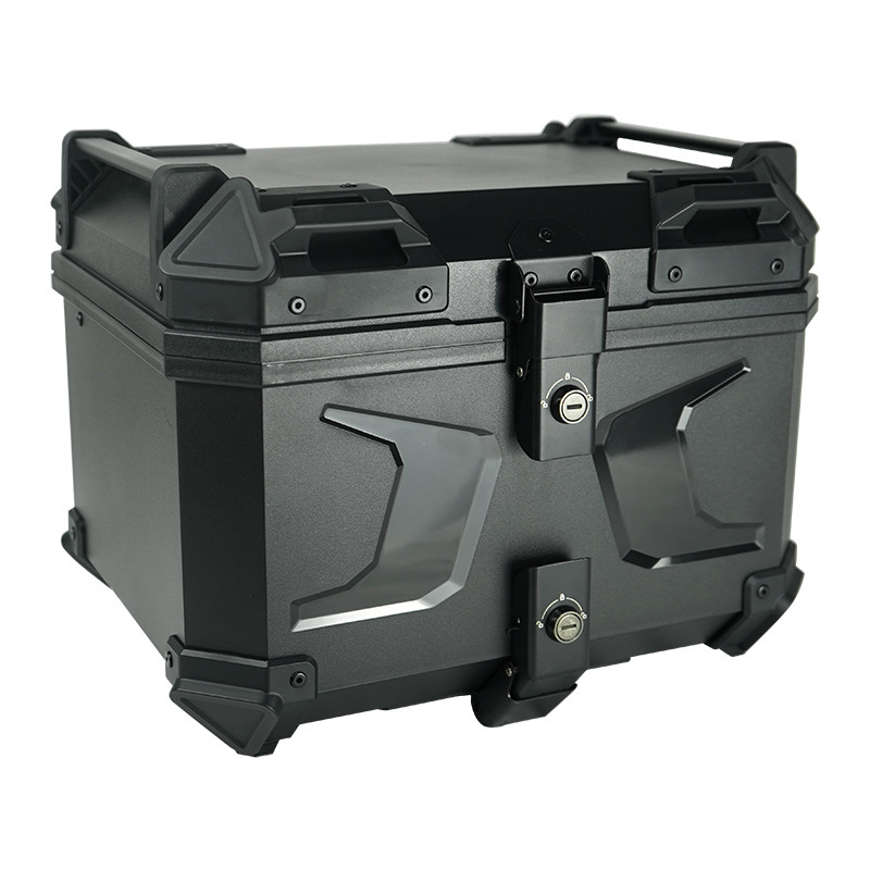 Chuangliheng 45L Motorcycle ABS Plastic Embossed Tail Box Extra Large Trunk Large Capacity Motorcycle Tail Box