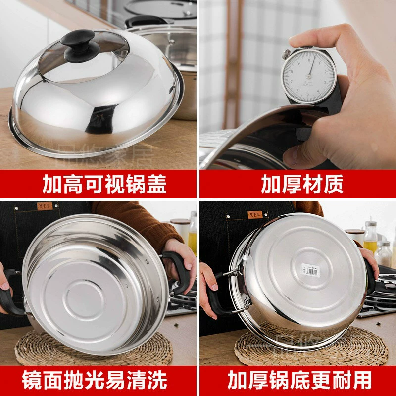 Stainless steel sauna pot steamer sauna chicken pot sauna fish pot double-layer steamer beef soup steamer