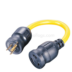 NEMA L5-15P美规15A大电流自锁三扁圆插头 美规大电流自锁电源线