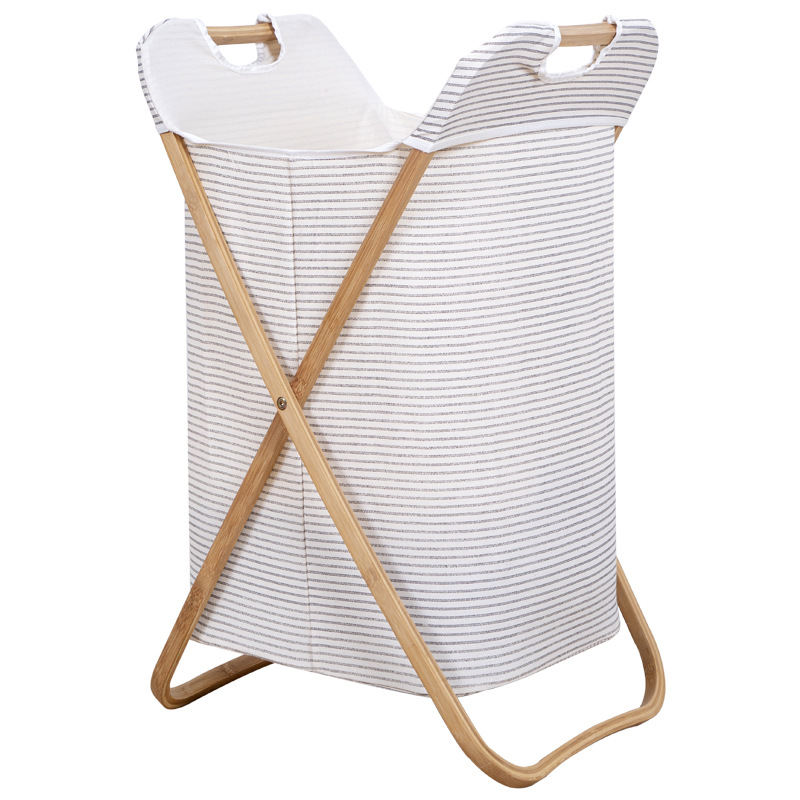 Cesta de lavandería cesta de lavandería plegable Almacenamiento de bambú ropa sucia cesta de almacenamiento casa dormitorio ins cesta de almacenamiento Nórdico