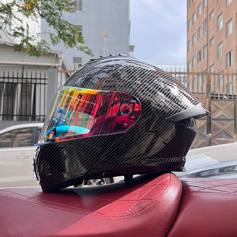 Orz casco de coche eléctrico masculino y femenino casco de verano doble espejo trasero medio completo personalidad cuatro estaciones pareja Bluetooth