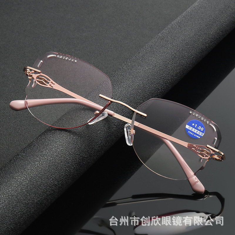 The new frameless cut -cut edge metal diamond anti -blue light old…