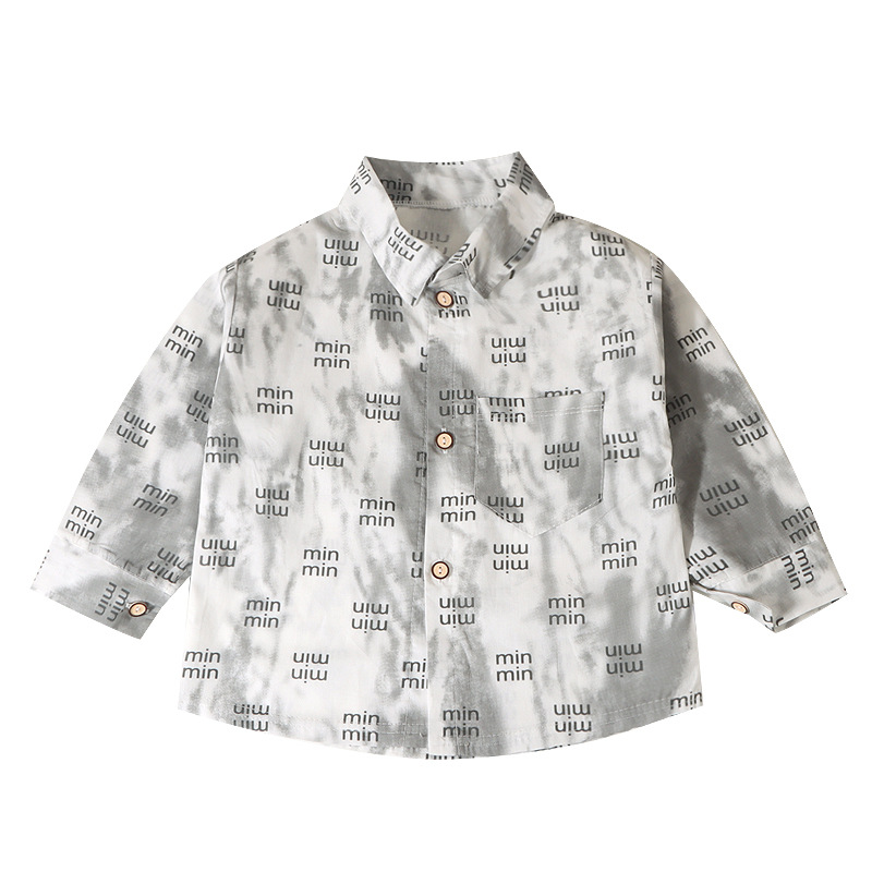 Camisas de algodón para niños primavera y otoño camisa de manga larga para bebés primavera para niños chaqueta de moda guapo