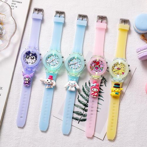 Soft Star Dew Watch Children's Luminous Electronic Elementary School Boys and Girls Toddlers Waterproof Cartoon Doll Quartz Watch