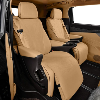 Cushion Suede Special Car | Modelə uyğun (Original) oturacaq örtükləri - lustrous-brown-2-seats-in-the-middle-row-22-24-model-denza-d9