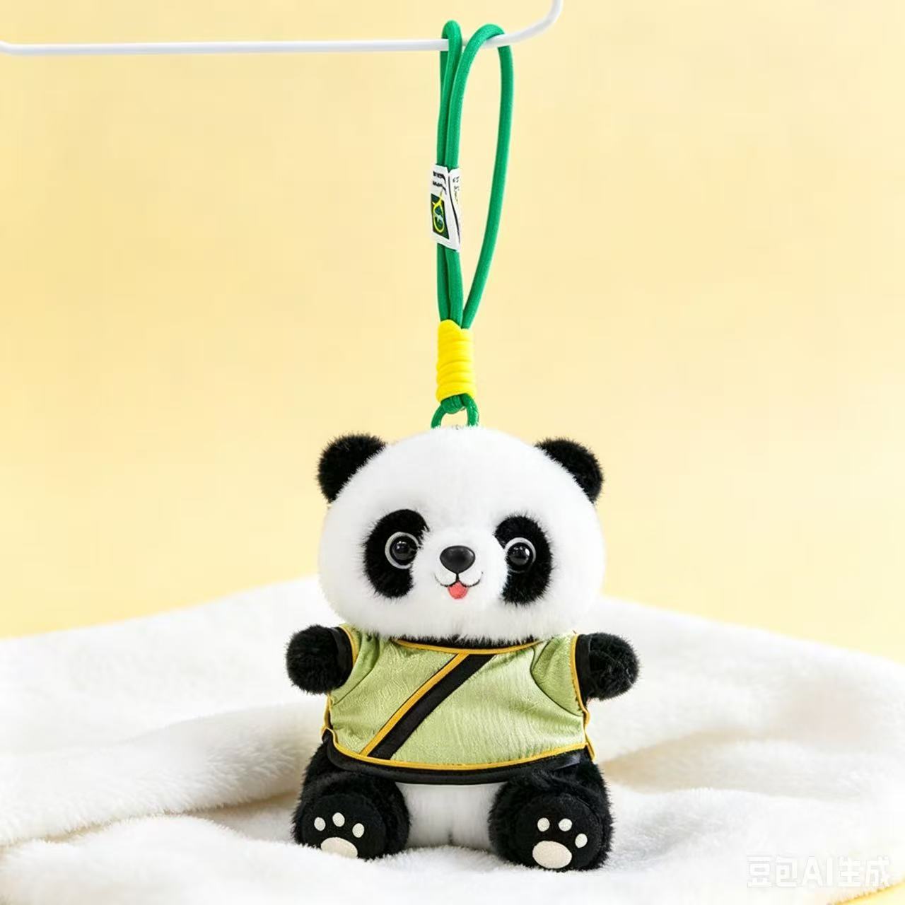 Cute panda muñeca peluche Sichuan panda gigante muñeca colgante creativo regalo hecho a mano logotipo al por mayor