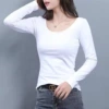 White long-sleeve with a round collar