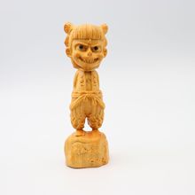 黄杨木雕哪吒降世摆件黄杨木雕刻哪吒魔童人物工艺品车载饰品批发