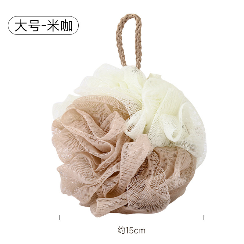 家用双色沐浴球浴花高档成人洗澡不散起泡网新款大号挂式搓澡耐用|undefined
