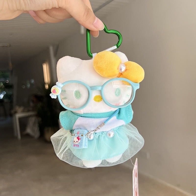 HelloKitty可爱粉色装扮钥匙扣粉色耳机包包挂件少女心时尚挂件|undefined