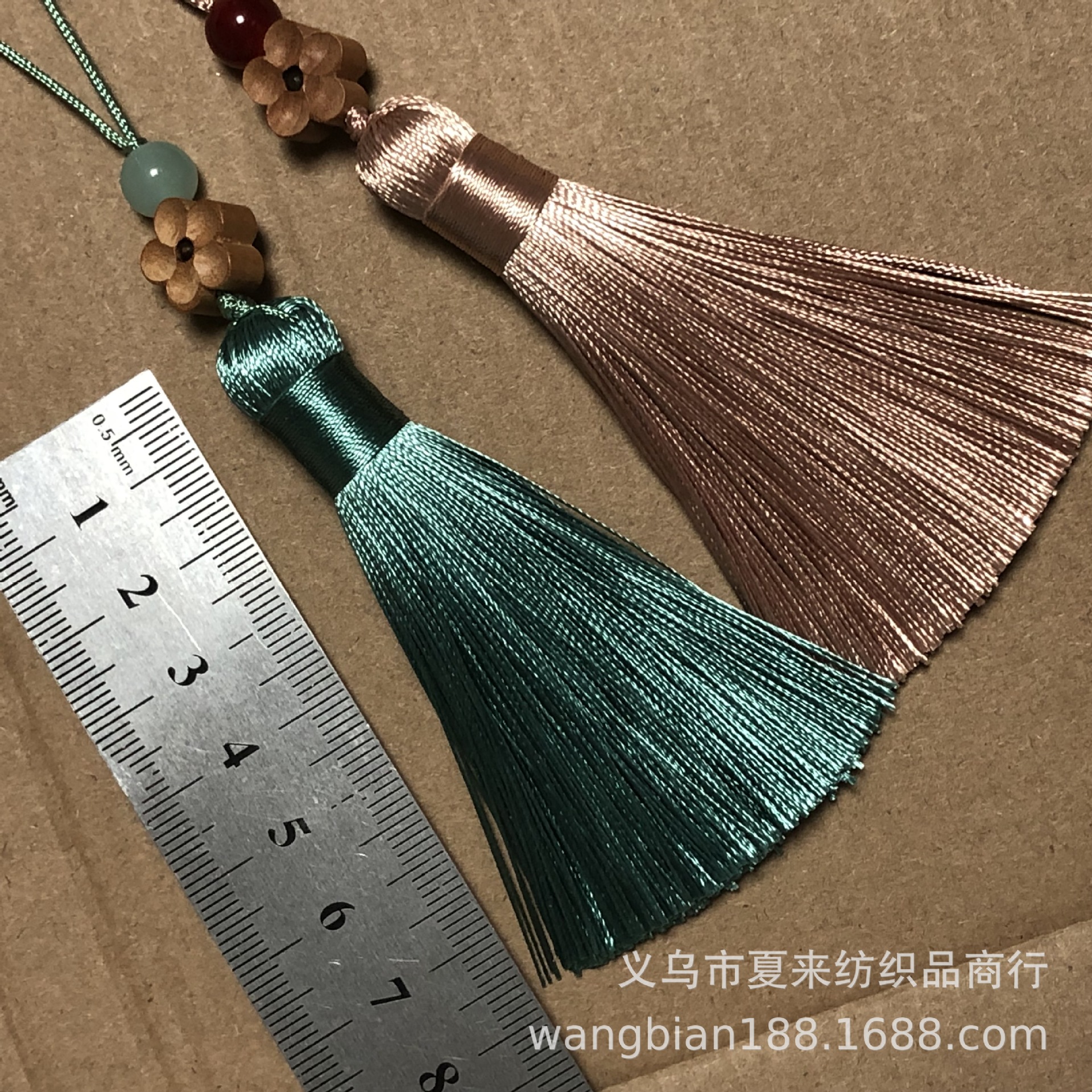 古风中国风手工流苏扇坠穗子扇子配件压襟手机挂件木雕花朵 (1