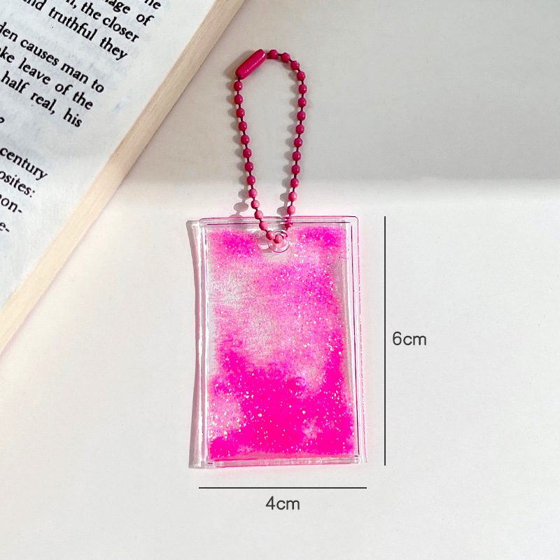 Soft PVC # Flowing Sand Rose Red # Send Random Chain 