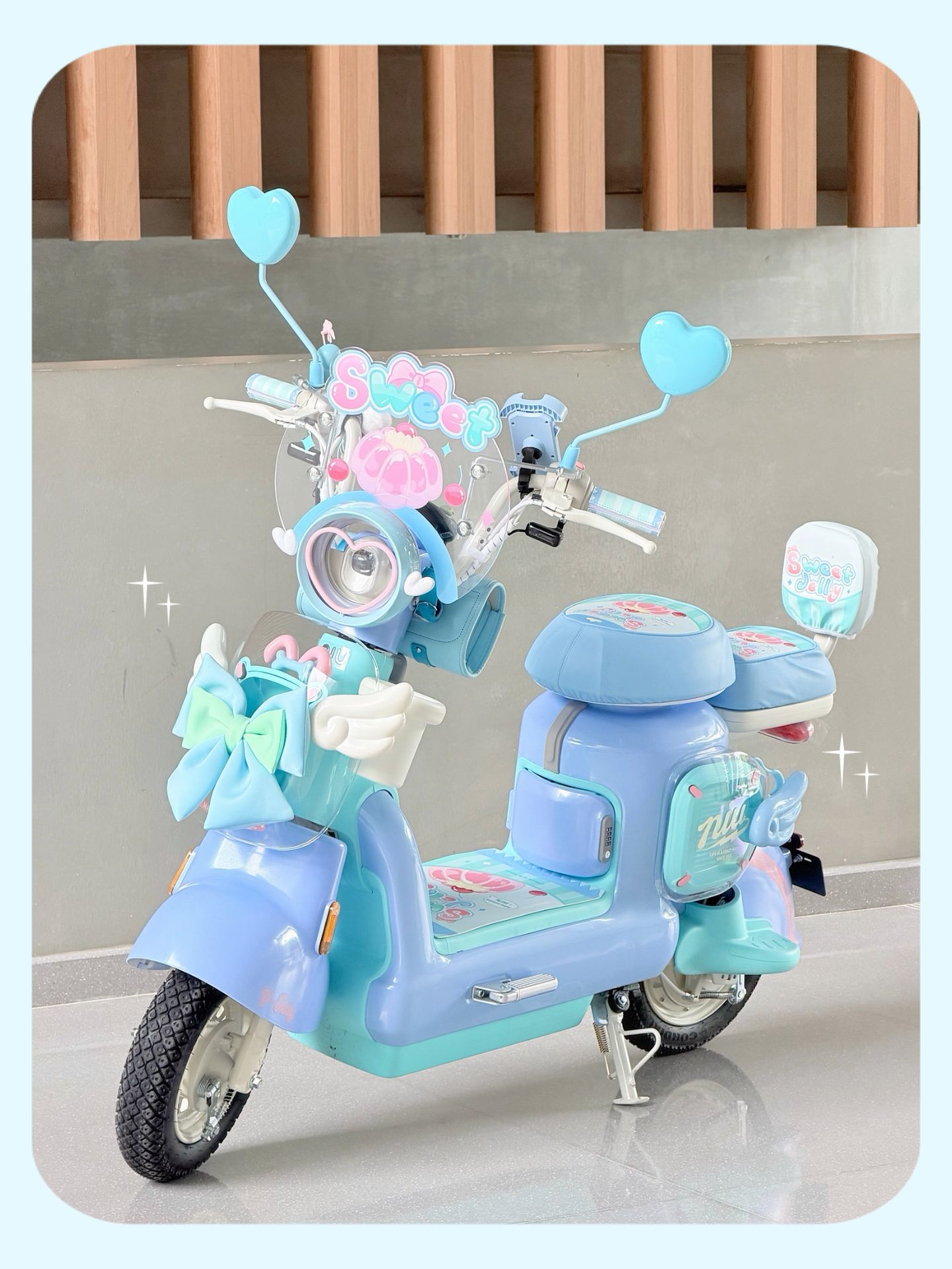 Suitable for Niu Y Jelly One electric scooter, decorative seat cushion cover, foot mat, waterproof frame bag, mobile phone holder, hook, cute