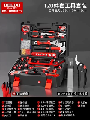 Repair kit: and Woodworking Combination, Complete Set - delixi-electric-120-piece-set-commonly-used-for-home-decoration