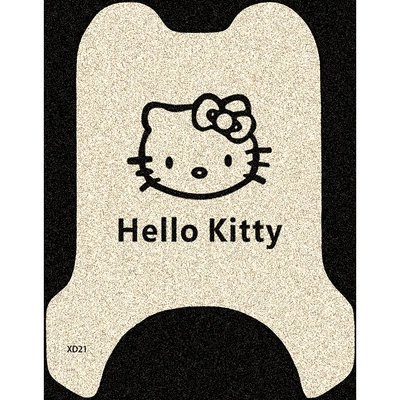 Xiaodao Dessert Wisdom Chinese Style Electric vehicle foot mat - beige-hello-kitty