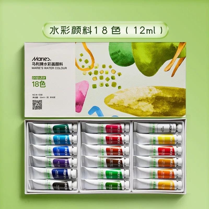 Marley watercolor paint set is washable, non-toxic, and suitable for beginners in kindergarten. It i