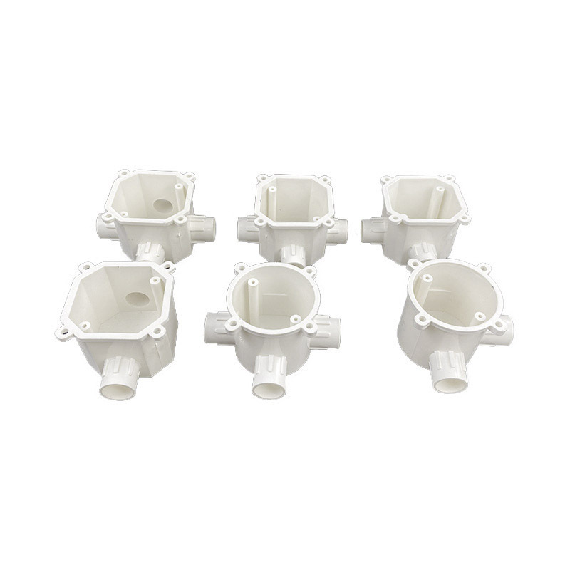 PVC预埋高深八角司令盒 预埋暗装接线灯头盒分线盒预埋暗装