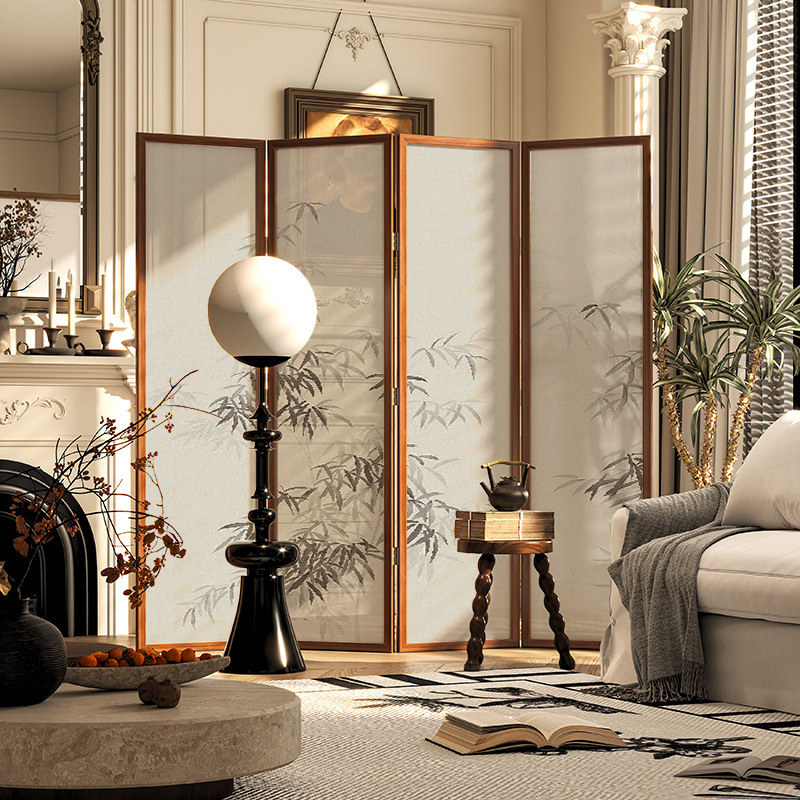 New Chinese Style Bamboo Pattern Home Entrance Partition Living Room Background Wall Balcony Privacy Blocking Sofa Side Decoration