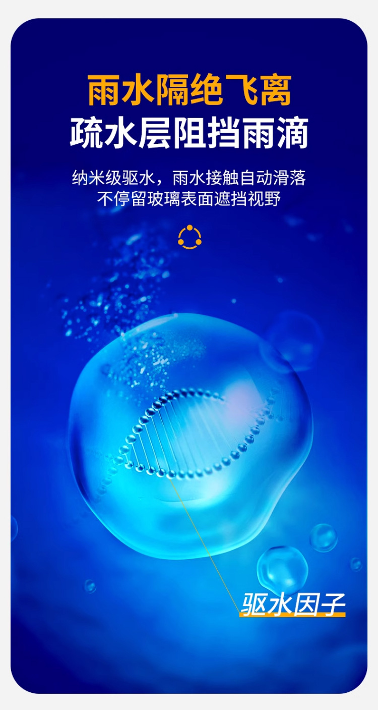 Car rearview mirror rainproof artifact rainproof agent automobile glass anti-fog spray waterproof window water repellent film
