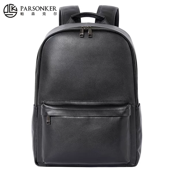 Genuine Leather Backpack Men's Business Fashion Casual Computer Backpack Simple Multi-Layer Men's Bag New Factory Direct Sale