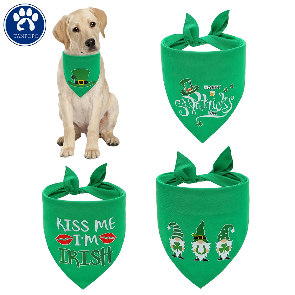 Производитель на складе трансграничный Новый Собака треугольник шарф ирландский фестиваль Big Dog Слюна полотенце ювелирные изделия оптом