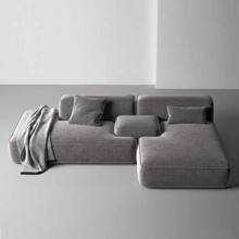 意式简约科技布沙发小户型客厅奶油风法式直排组合设计师沙发