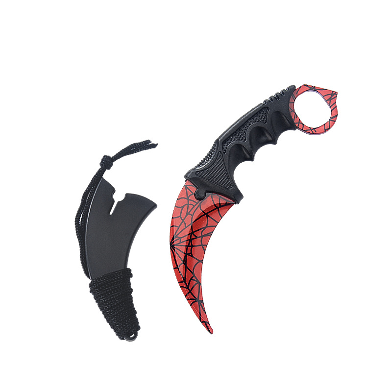 Manga roja del cuchillo de la cuerda de la araña