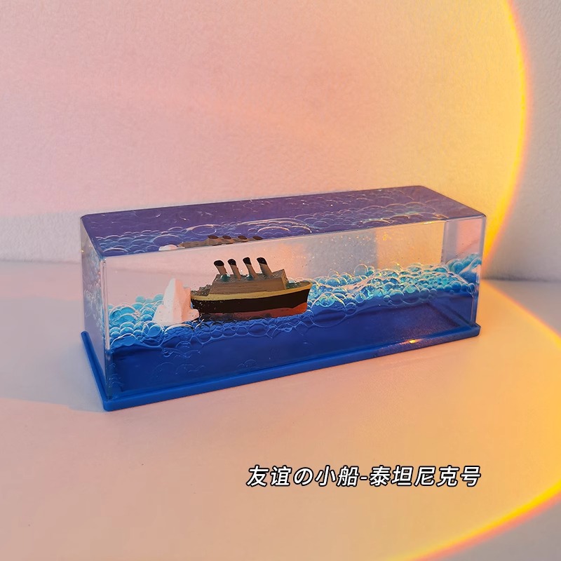 クルーズ船流体漂流瓶タイタニック号デスクトップ装飾置物卒業プレゼント誕生日プレゼント男の子女の子