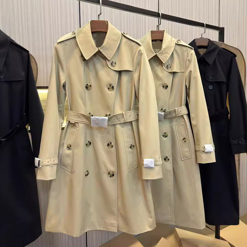 Shenzhen Nanyou High Version Foreign Trade BBR Chelsea Slim Fit Medium and Long Windbreaker Plaid British Wind Coat Jacket