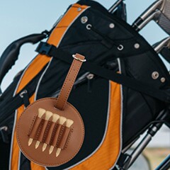 現品ゴルフスパイク収納革カバーボールtee掛けゴルフアクセサリー/用品ゴルフスパイクホルダー