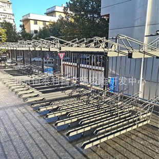 Beijing Hengtai Carbon Steel Double-Layer Vertical Bicycle Parking Rack Electric Bicycle Parking Rack with High Storage Capacity