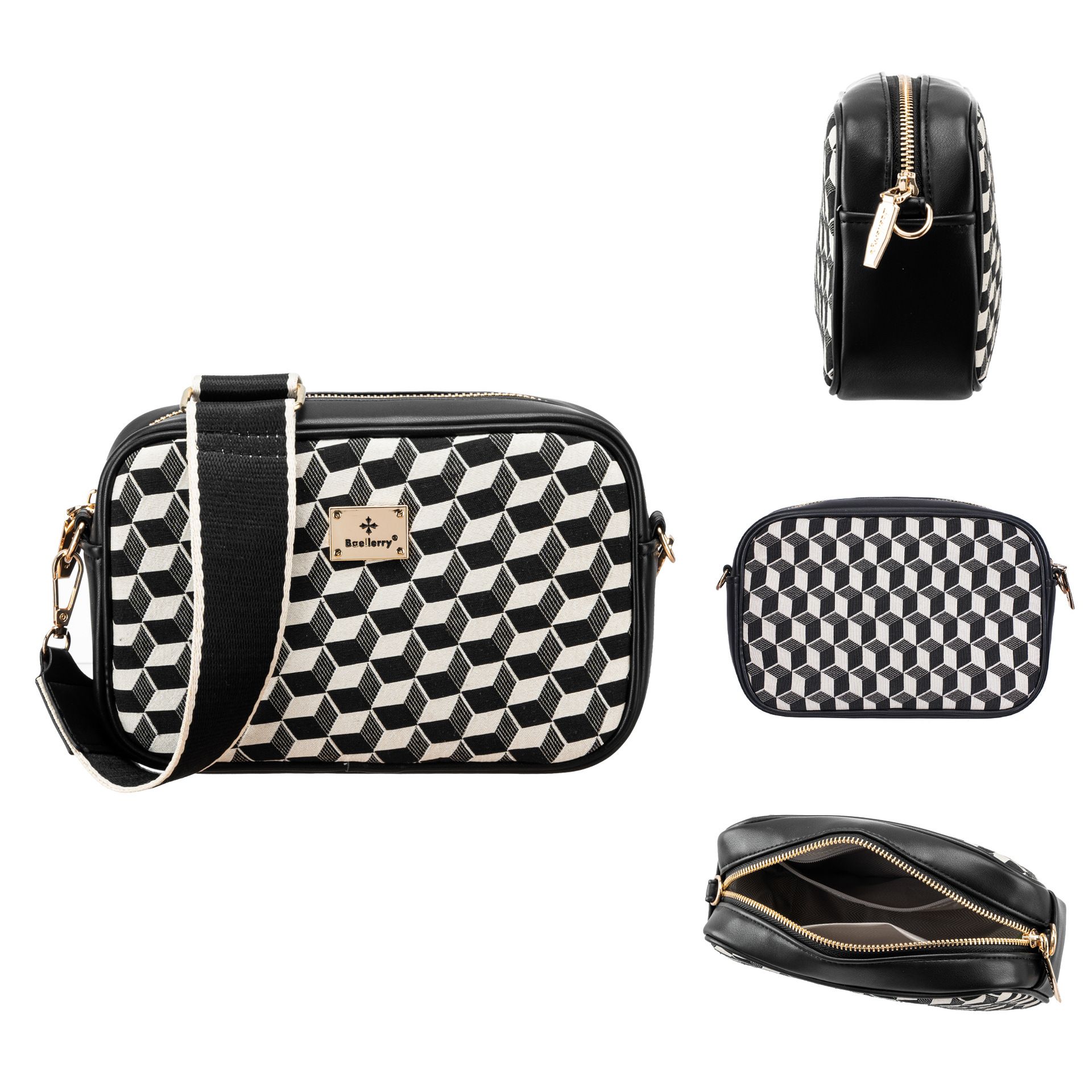 Borsa a spalla donna a quadri mini borsa a tracolla versatile_voghion.com