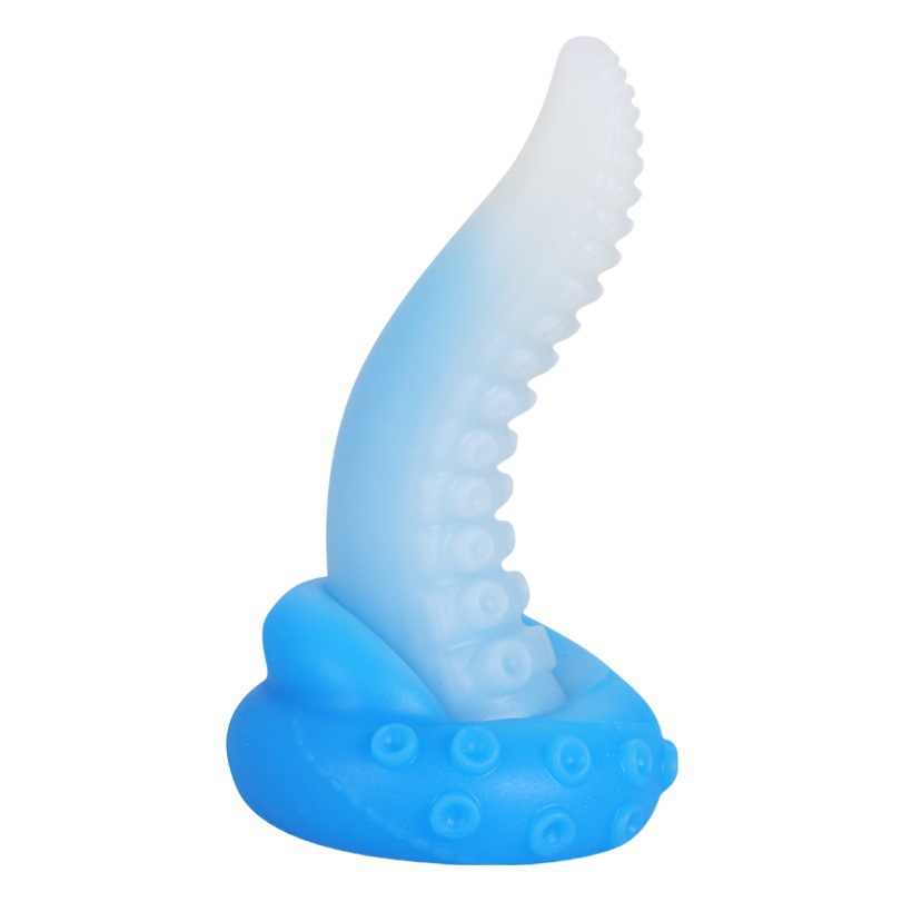Pulpo luminoso tentáculo pene suave al tacto pene auto-mantenimiento palo especial en forma de pene anal plug anal expansor