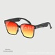 Black square frame red lenses