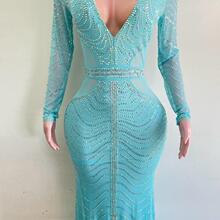 R 24525 Sheer Embellished Long Dress �W���C��Lȹ �羳�W����