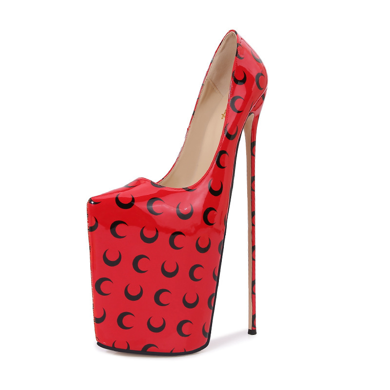 Dropshipping European and American Cross-Border New Ultra-High Stiletto 30cm High Heels with Pointed Toe Sexy Sky-High Large Size Women's Shoes Dropshipping European and American Cross-Border New Ultra-High Stiletto 30cm High Heels with Pointed Toe Sexy Sky-High Large Size Women's Shoes
