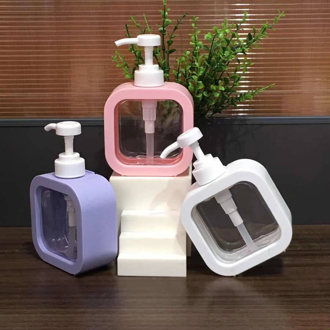 (Al por mayor en grandes cantidades) nueva botella de loción de 300ml de lavado y protección suministros de botella de plástico estilo ins botella de prensa fuente de fábrica