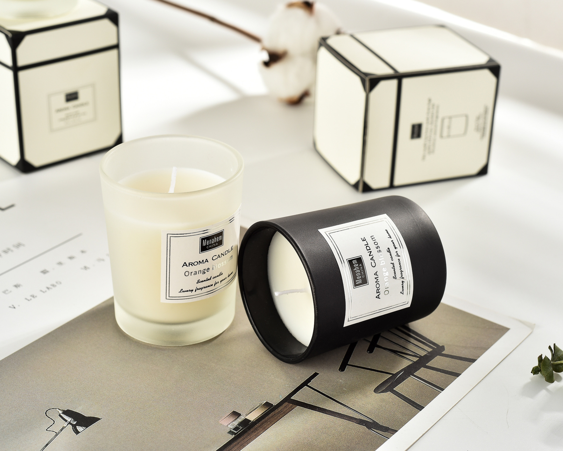 加工定制 三色蠟燭杯香薰蠟燭無煙環保大豆蠟香味蠟燭 配伴手禮