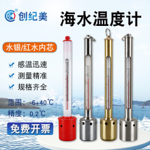 水产养殖专用温度计高精度漂浮表层水温表盐度计海水淡水浴池泳池