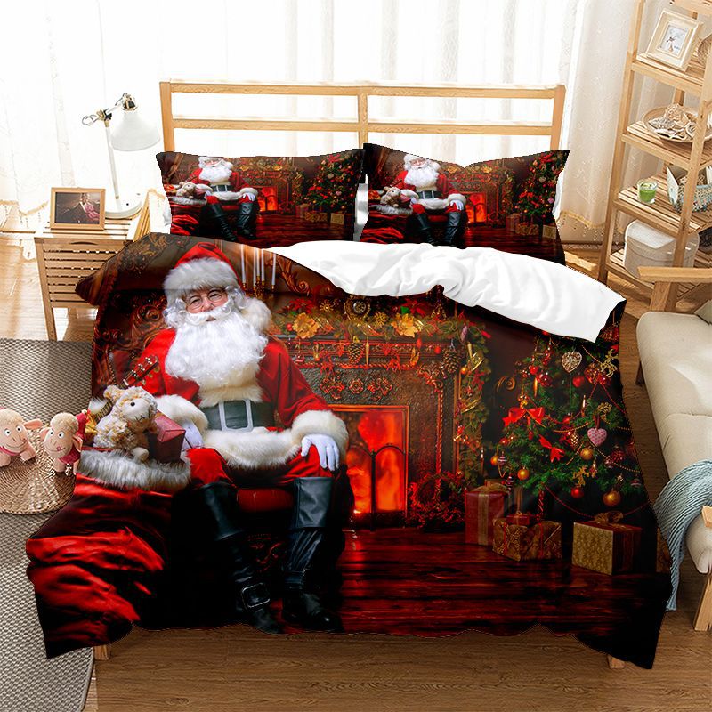 Nuova collezione natalizia Copripiumino in 3 pezzi, set opaco da 4 pezzi, set da 2 pezzi personalizzabile_voghion.com