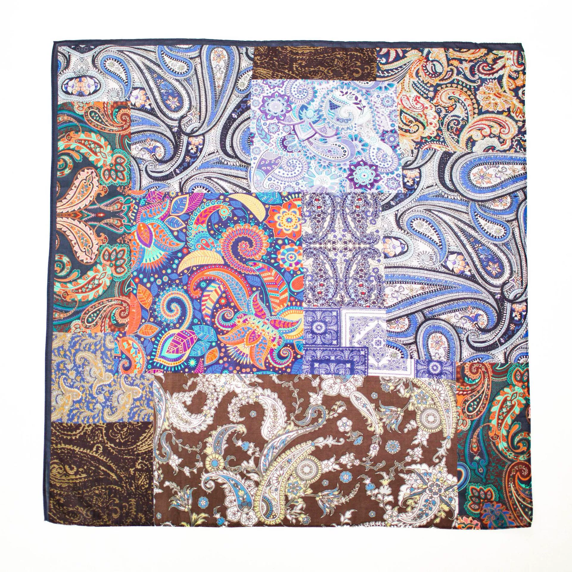 Retro genuine silk universal elegant scarf, cloak