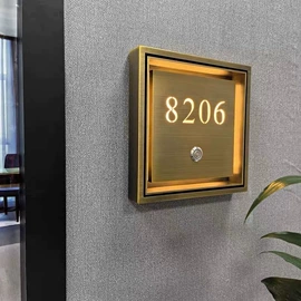 酒店指示牌;铭牌;指纹锁