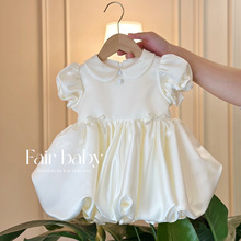 周岁抓周礼服女宝生日公主裙花童婚礼小女孩婚纱蓬蓬裙夏季连衣裙