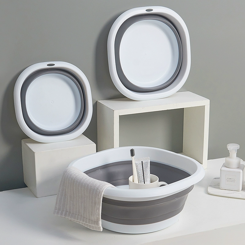 Foldable plastic capacious handheld washbasin for students
