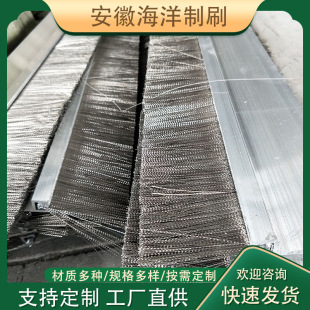 Anhui Brush Factory Wire Brush Stainless Steel Strip Brush Industrial Machinery Copper Wire Brush Machine Tool Wire Brush