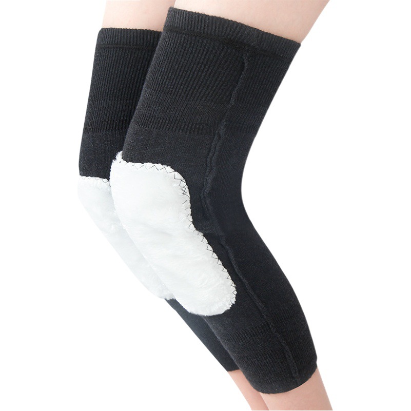 Knee pads for men and women elderly old cold legs thickened knee joint warm autumn and winter fluff cycling protective knee pads