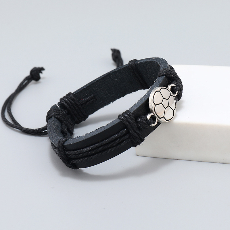 1 Piece Sports Football Pu Leather Menu0027S Bracelets